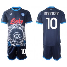 Koszulka SSC SSC NAPOLI Diego Maradona 10 Special 2 Dziecięcy Domowe Stroje Piłkarskie 2021/22 Krótki Rękaw